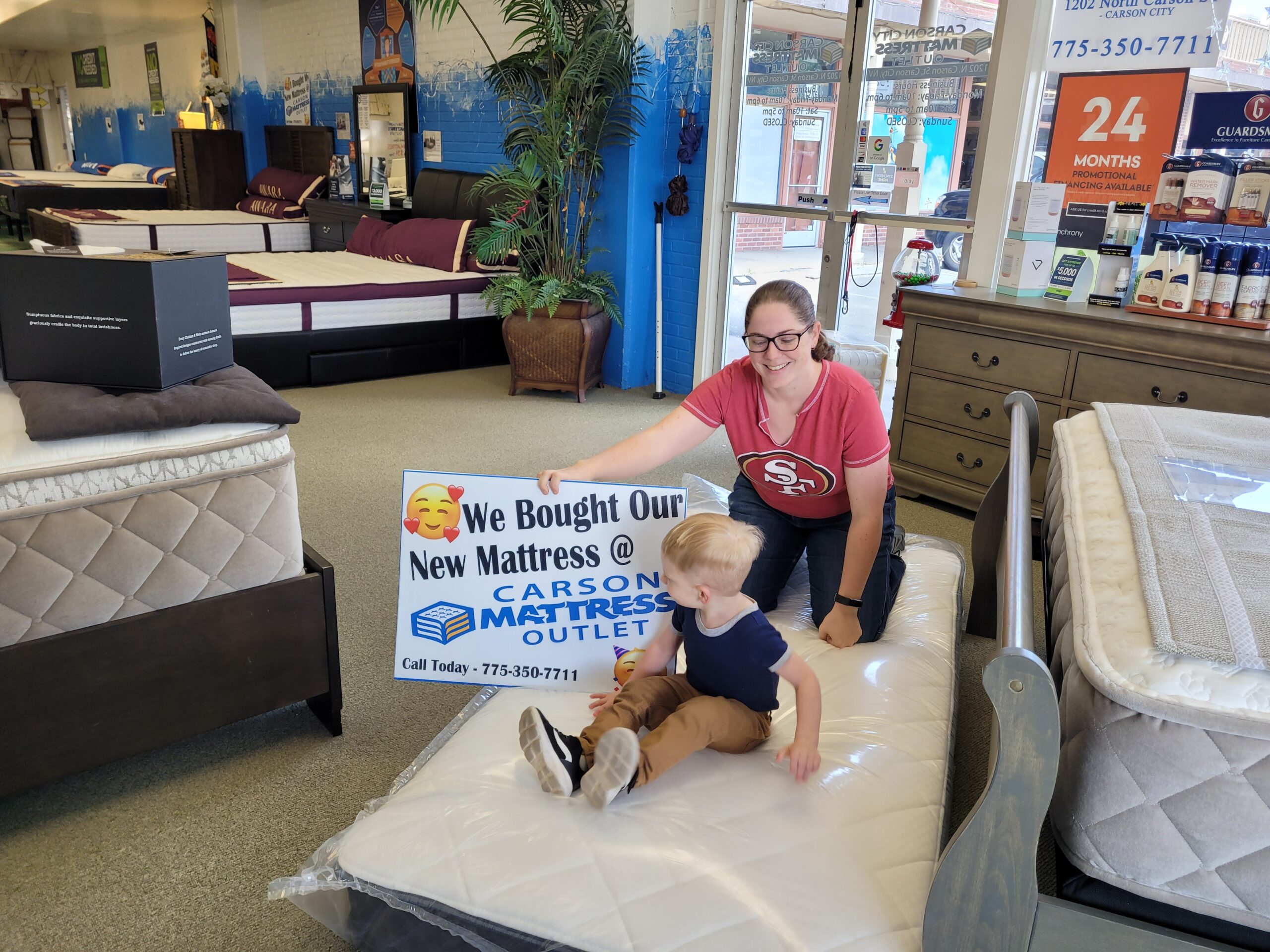 Happy customer of Carson Mattress Outlet, Mattress store in carson city and mattress store in reno, mattress sales everyday